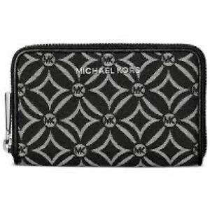 Small Wallet Michael Kors Signature Jet Set Small Zip Around